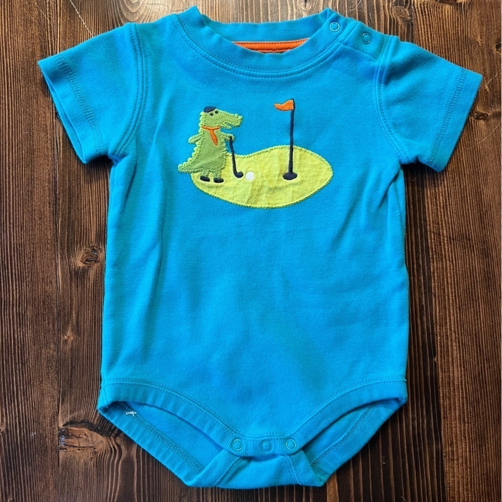 Vintage‎ Gymboree Baby Alligator Golfing One Piece